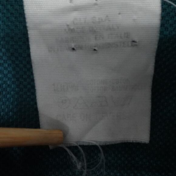 Romeo Gigli Shirt Mens 42 Green Textured Luxury Business Office Button Pock - Picture 12 of 13